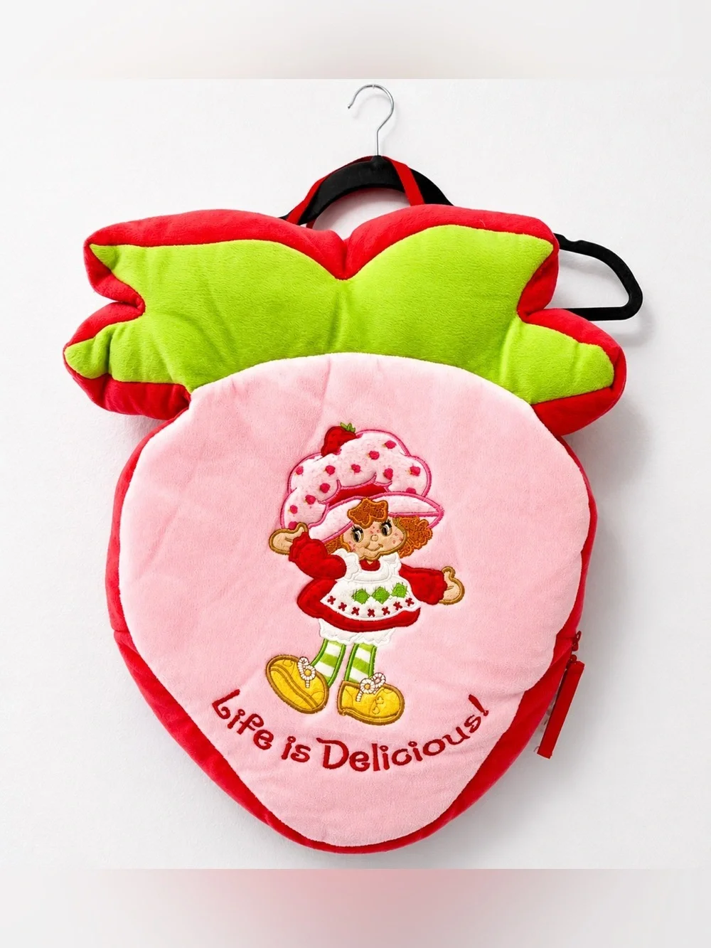 Strawberry Shortcake Pink Green Backpack Carrying Bag Kids Travel Tote Bag